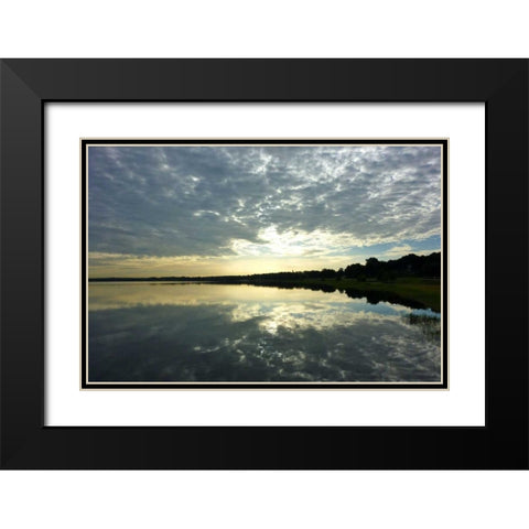Reflections of the Sky Black Modern Wood Framed Art Print with Double Matting by Peck, Gail