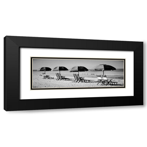 Beach Reunion Black Modern Wood Framed Art Print with Double Matting by Peck, Gail