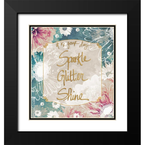 Ethereal Flowers on your Day Black Modern Wood Framed Art Print with Double Matting by Peck, Gail