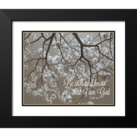 Be Still Black Modern Wood Framed Art Print with Double Matting by Peck, Gail