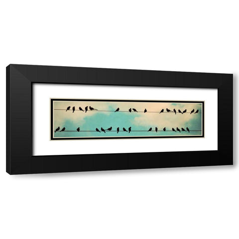 Together Again Panel Black Modern Wood Framed Art Print with Double Matting by Peck, Gail
