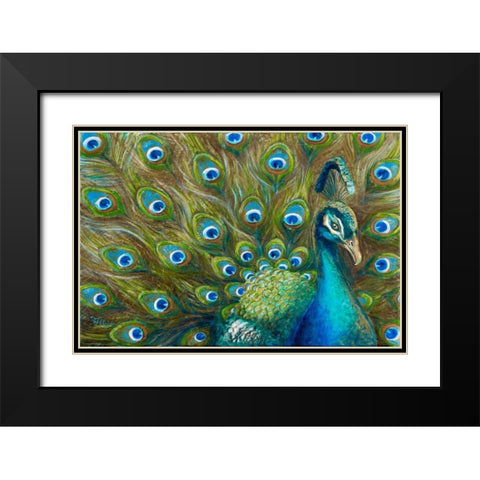 Wild Feathers Black Modern Wood Framed Art Print with Double Matting by Hakimipour, Tiffany