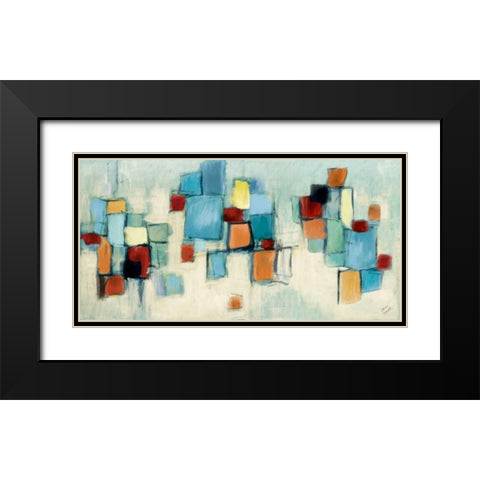 Blueside Black Modern Wood Framed Art Print with Double Matting by Loreth, Lanie