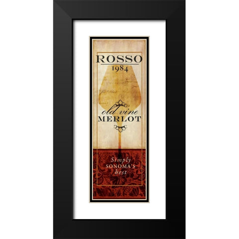 Vino II Black Modern Wood Framed Art Print with Double Matting by Medley, Elizabeth