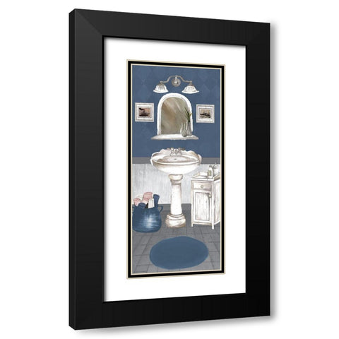 White Wash Bath II Black Modern Wood Framed Art Print with Double Matting by Medley, Elizabeth