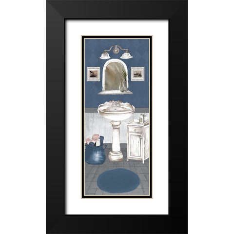 White Wash Bath II Black Modern Wood Framed Art Print with Double Matting by Medley, Elizabeth