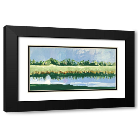 Coastal Landscape View Black Modern Wood Framed Art Print with Double Matting by Slivka, Jane