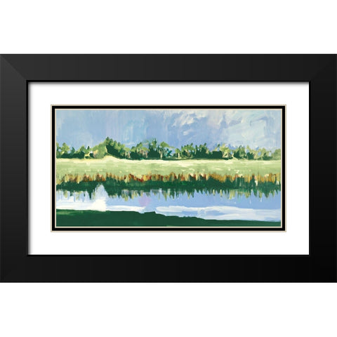 Coastal Landscape View Black Modern Wood Framed Art Print with Double Matting by Slivka, Jane