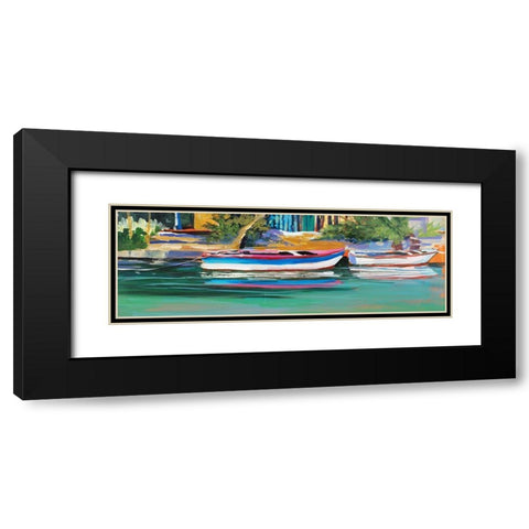 Vacation Home Black Modern Wood Framed Art Print with Double Matting by Slivka, Jane