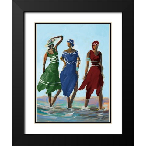 Caribbean Dreaming Black Modern Wood Framed Art Print with Double Matting by Slivka, Jane