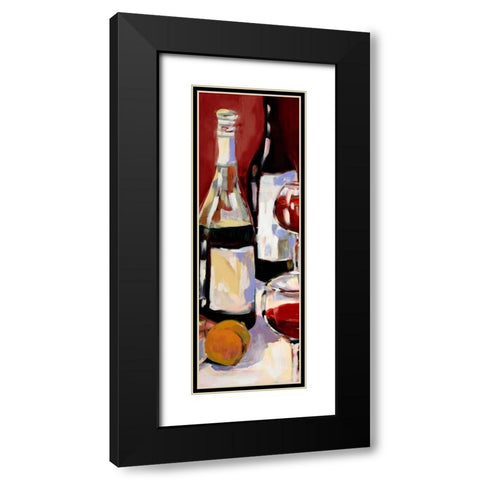 Wine and Dine I Black Modern Wood Framed Art Print with Double Matting by Slivka, Jane