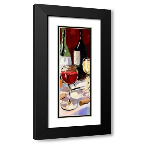 Wine and Dine II Black Modern Wood Framed Art Print with Double Matting by Slivka, Jane