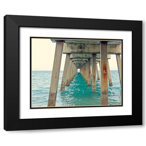 Juno Pier Black Modern Wood Framed Art Print with Double Matting by Saghini, Lisa Hill