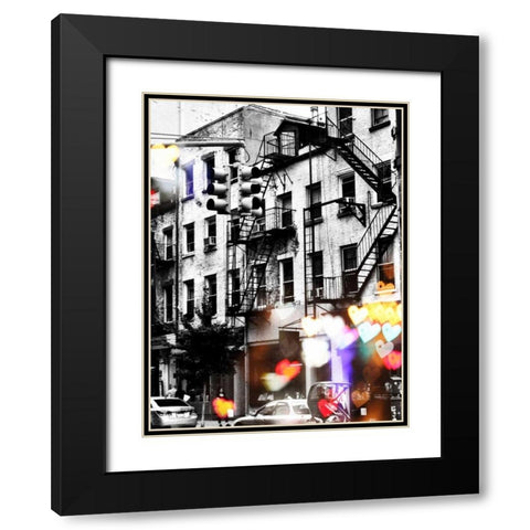 I heart NY Black Modern Wood Framed Art Print with Double Matting by Acosta