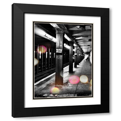 Next Stop Black Modern Wood Framed Art Print with Double Matting by Acosta