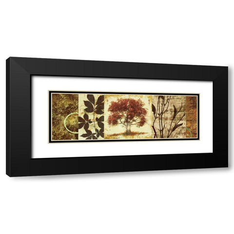 Red Tree Panel I Black Modern Wood Framed Art Print with Double Matting by Marcon, Michael