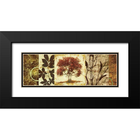 Red Tree Panel I Black Modern Wood Framed Art Print with Double Matting by Marcon, Michael
