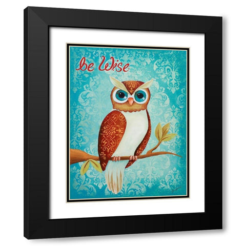 Be Wise Black Modern Wood Framed Art Print with Double Matting by Josefina