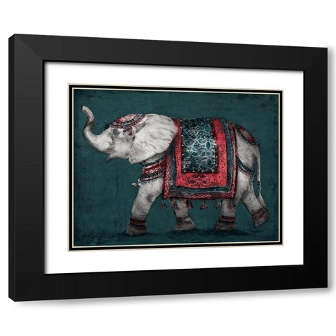 Regal Elephant Black Modern Wood Framed Art Print with Double Matting by Pinto, Patricia