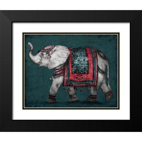 Regal Elephant Black Modern Wood Framed Art Print with Double Matting by Pinto, Patricia