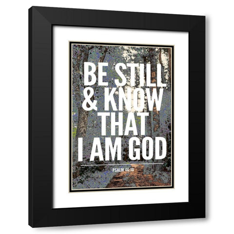 Be Still Black Modern Wood Framed Art Print with Double Matting by Bryant, Susan