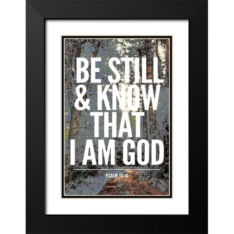 Be Still Black Modern Wood Framed Art Print with Double Matting by Bryant, Susan
