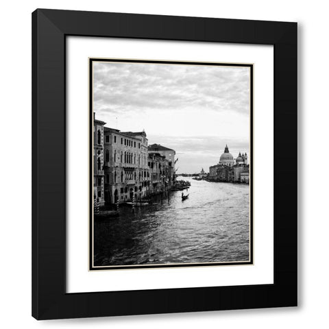 Venetian Canals I Black Modern Wood Framed Art Print with Double Matting by Navas, Emily