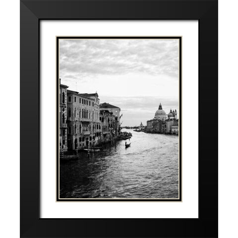 Venetian Canals I Black Modern Wood Framed Art Print with Double Matting by Navas, Emily