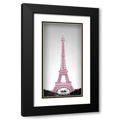 Pretty Paris Blush Black Modern Wood Framed Art Print with Double Matting by Navas, Emily