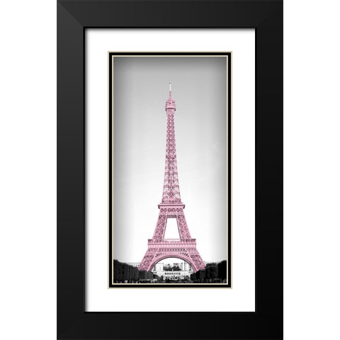 Pretty Paris Blush Black Modern Wood Framed Art Print with Double Matting by Navas, Emily