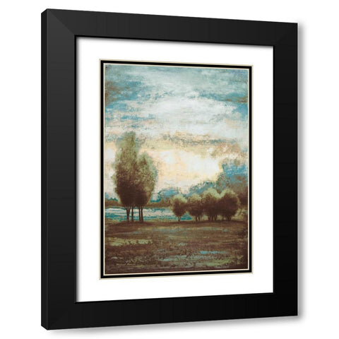 Return to the Blue Open Glow I Black Modern Wood Framed Art Print with Double Matting by Marcon, Michael