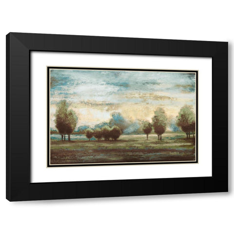 Return to the Blue Open Glow ! Black Modern Wood Framed Art Print with Double Matting by Marcon, Michael
