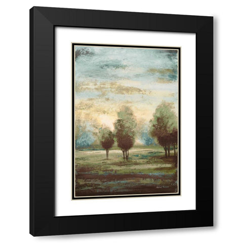 Return to the Blue Open Glow II Black Modern Wood Framed Art Print with Double Matting by Marcon, Michael