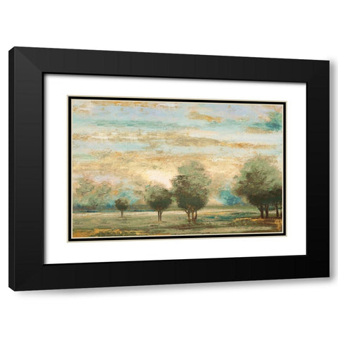 Return to the Gold Open Glow II Black Modern Wood Framed Art Print with Double Matting by Marcon, Michael