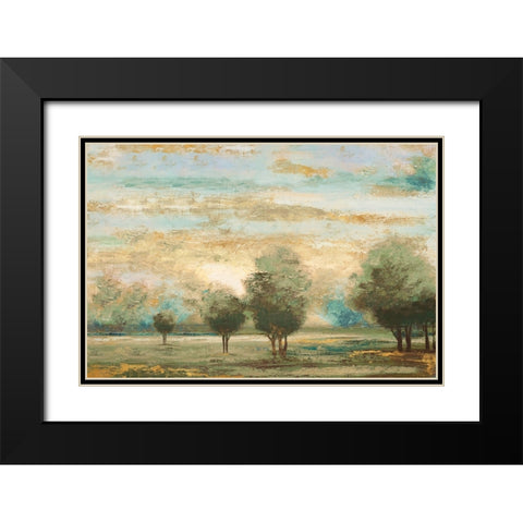 Return to the Gold Open Glow II Black Modern Wood Framed Art Print with Double Matting by Marcon, Michael