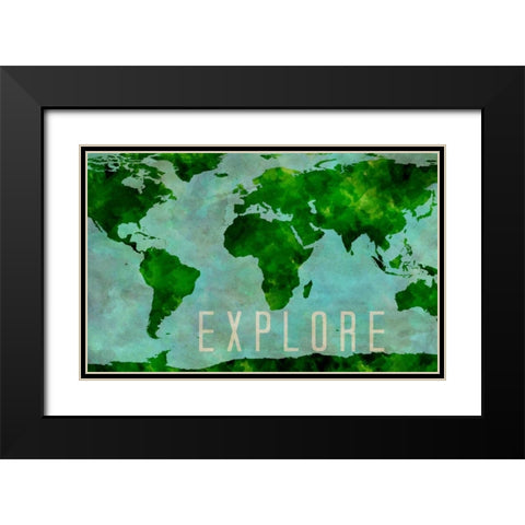 Explore Black Modern Wood Framed Art Print with Double Matting by Sundance Studio
