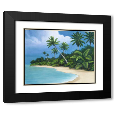 Palm Beach II Black Modern Wood Framed Art Print with Double Matting by Rhyan, Vivien