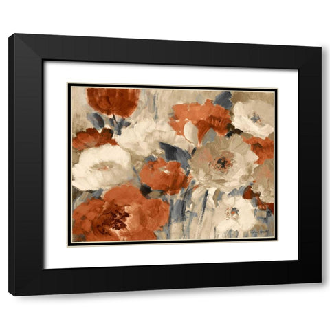 Flower Power I Black Modern Wood Framed Art Print with Double Matting by Loreth, Lanie