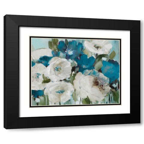 Indigo Power II Black Modern Wood Framed Art Print with Double Matting by Loreth, Lanie