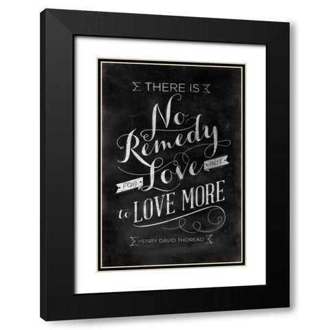 No Remedy Black Modern Wood Framed Art Print with Double Matting by SD Graphics Studio