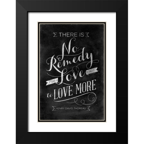 No Remedy Black Modern Wood Framed Art Print with Double Matting by SD Graphics Studio