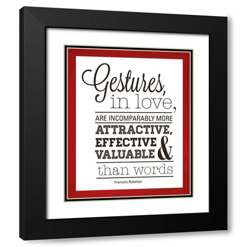 To Love I Black Modern Wood Framed Art Print with Double Matting by Marie, Addie