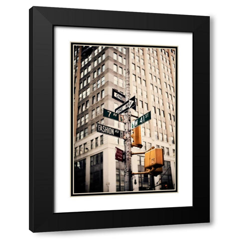 Fashion Ave Black Modern Wood Framed Art Print with Double Matting by Bryant, Susan