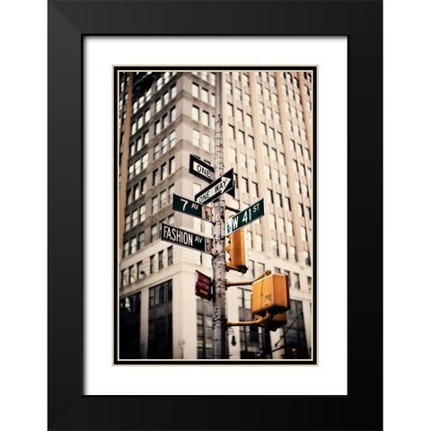 Fashion Ave Black Modern Wood Framed Art Print with Double Matting by Bryant, Susan