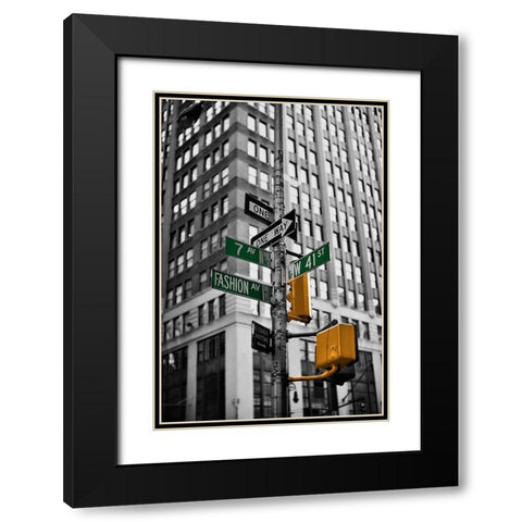 Fashion Aveune Black Modern Wood Framed Art Print with Double Matting by Bryant, Susan
