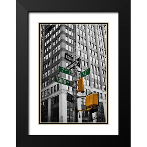 Fashion Aveune Black Modern Wood Framed Art Print with Double Matting by Bryant, Susan