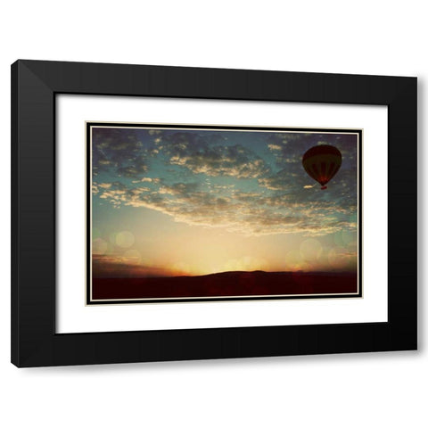 Mara Balloon Black Modern Wood Framed Art Print with Double Matting by Bryant, Susan