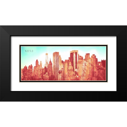 NY Love XOXO Black Modern Wood Framed Art Print with Double Matting by Bryant, Susan