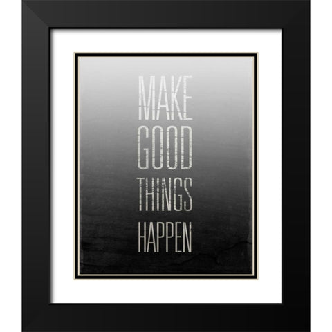 Make Things Happen Black Modern Wood Framed Art Print with Double Matting by SD Graphics Studio