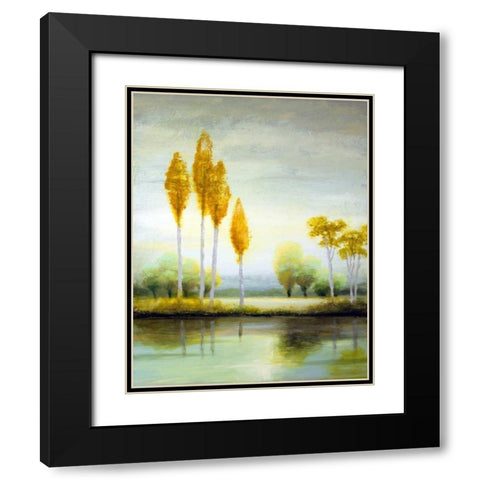 September Calm I Black Modern Wood Framed Art Print with Double Matting by Marcon, Michael